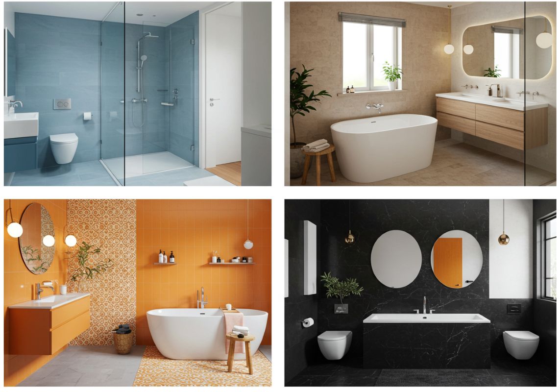 Jakie kolory do łazienki? Najmodniejsze odcienie i ich wpływ na wnętrzeJakie kolory do łazienki? Najmodniejsze odcienie i ich wpływ na wnętrze