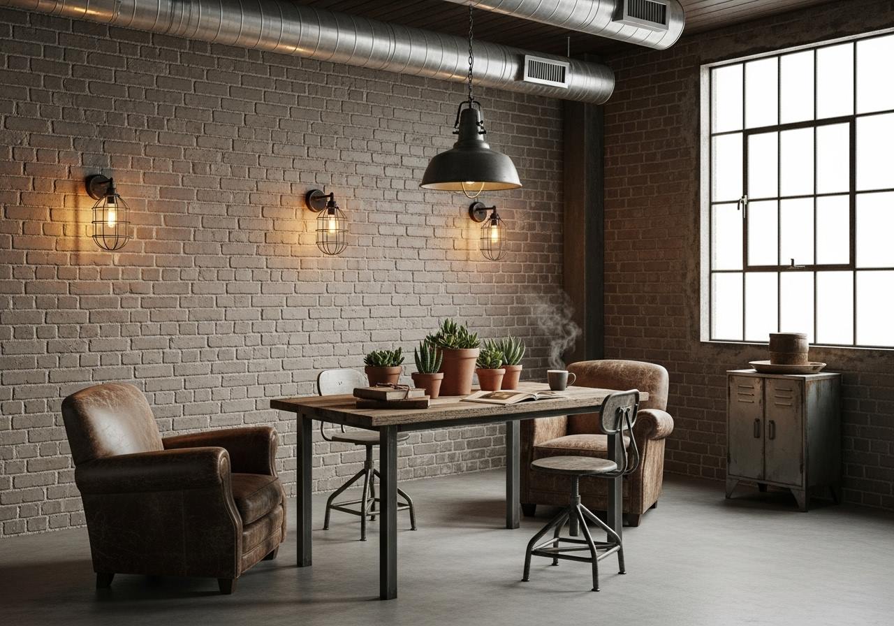 Jakie lampy podłogowe i kinkiety pasują do wnętrz industrialnych?