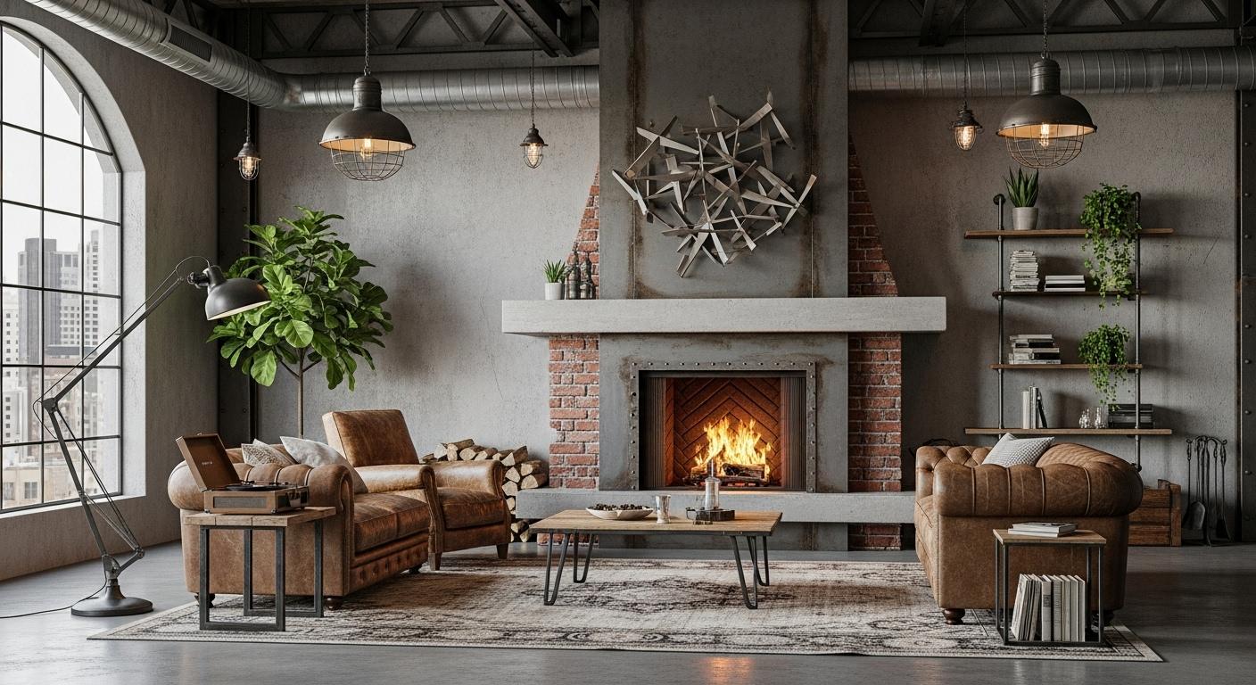 Kominek w stylu industrialnym – czy pasuje do loftowego wnętrza?