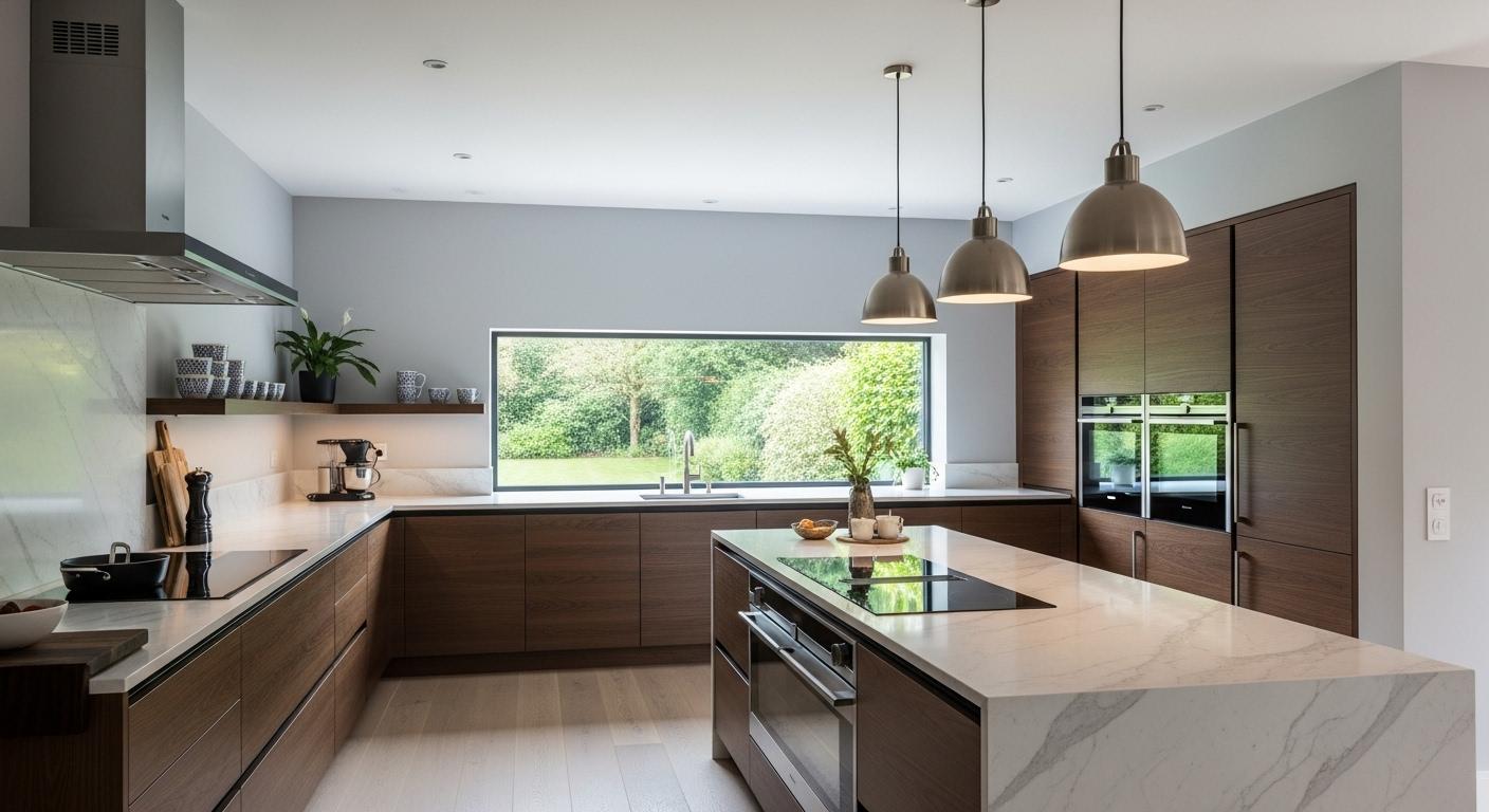 Nowoczesna kuchnia bez górnych szafek – czy to funkcjonalne rozwiązanie?