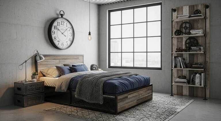 Jakie łóżko wybrać do sypialni w stylu industrialnym?